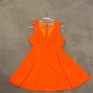Mustard Seed Bright Orange Skater Dress - Brand New - Never Worn - Size Large